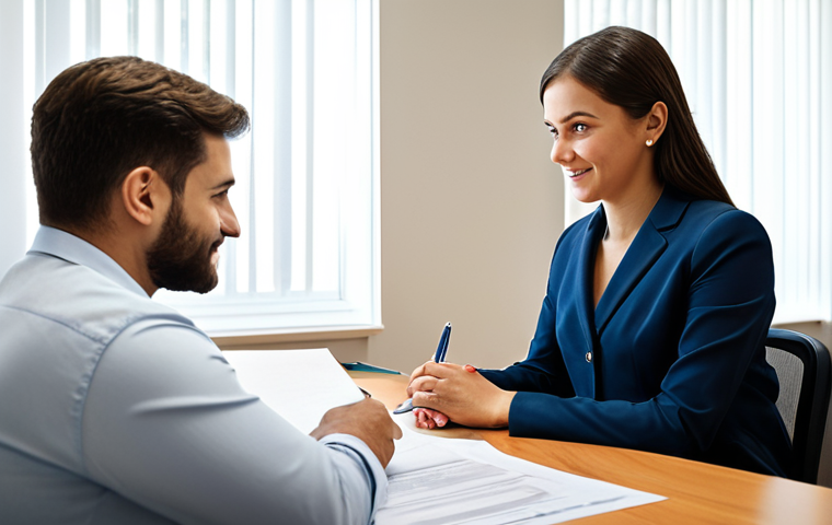 **

"A fully clothed social worker in modest professional attire, sitting in a bright and welcoming office, assisting a client with paperwork. Focus on a supportive and helpful atmosphere, safe for work, appropriate content, perfect anatomy, well-formed hands, natural pose, professional, family-friendly."

**
