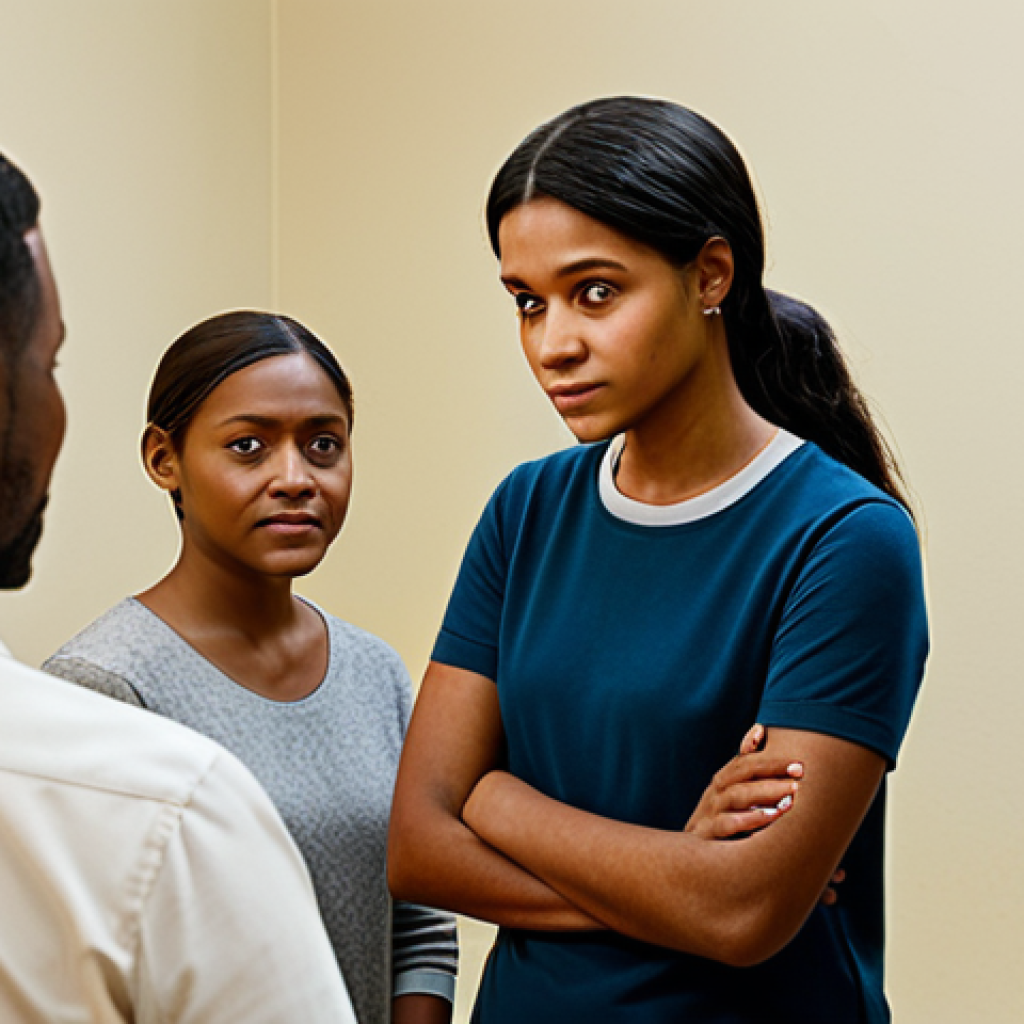 Recovery and Support**

"A diverse group of people offering support to a woman who appears thoughtful but hopeful, in a community center setting, fully clothed in modest attire, warm lighting, safe for work, appropriate content, perfect anatomy, natural proportions, family-friendly."

**